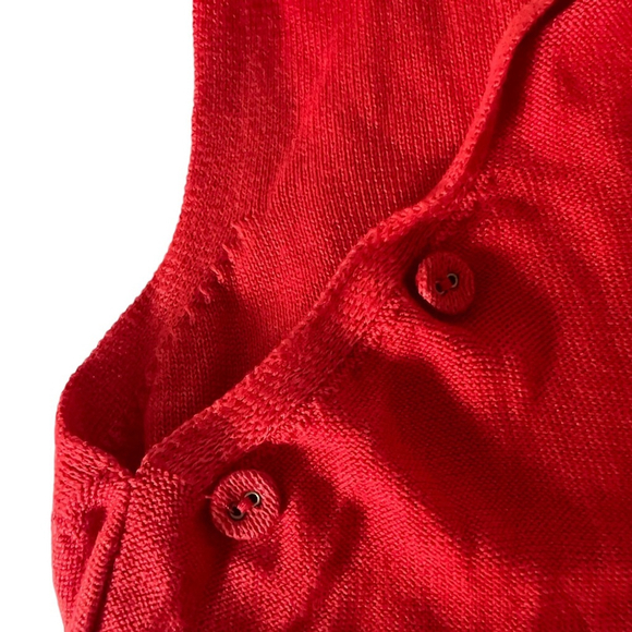 Vintage Y2K Orange Knit Asymmetrical Tank Top with Matching Shrug NWT - Picture 8 of 10